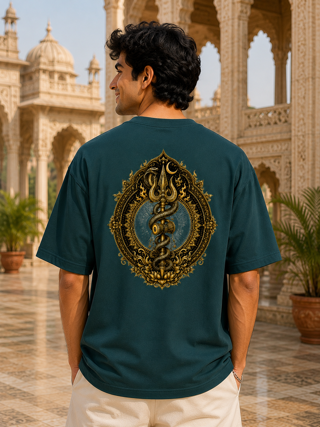 Trident of Eternity Oversized T-Shirt
